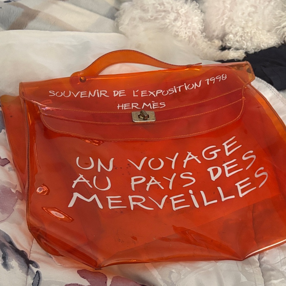 Hermes Vibrant Orange Tote Bag - Picture 4 of 7